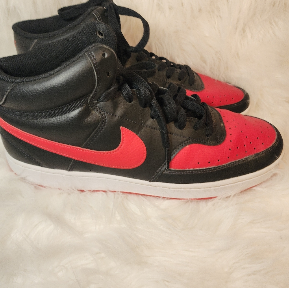 Nike Court Vision Mid Black Red Size 11 - Picture 8 of 9